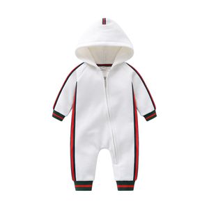 Winter Baby Clothing Designer's Hooded Plush Long Sleeved Children's Jumpsuit Is Soft And Comfortable