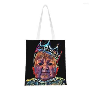 Borse per la spesa Personalizzate Hasbulla Funny Crown Parody Canvas Bag Women Washable Grocery Tote Shopper