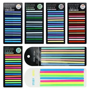 Markers Highlighter Strips Set Short Long 1820 Pcs Various Colors Page Transparent Highlight 230803