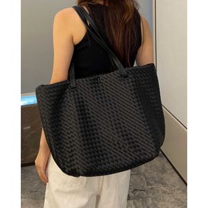 Abottegas Tote Bag Vneta Jodie Mini Teen Intrecciato Designer Light colored leather large capacity hand woven tote bag spring summer shoulder bag female