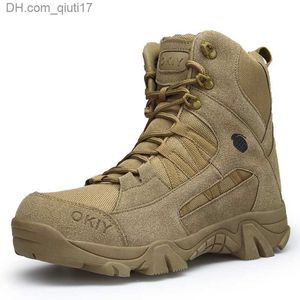 Stövlar Autumn Winter Military Boots Outdoor Men's Walking Boots Special Forces Desert Tactical Combat Ankle Boots Men's Work Boots 658 Z230803