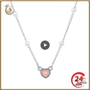 Chains Fashionable And Versatile Small Pearl Pendant Strong Sense Of Decoration Sweet Necklace Electroplating Process Durable Ins Style