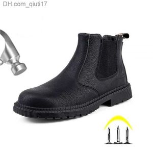 Boots Steel tip anti impact and anti perforation labor protection shoes Men's rubber soles anti slip and wear-resistant safety shoes Z230803