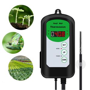 Reptile Supplies Digital Heat Mat Thermostat 1000W Temperature Controller For Hydroponic Plants Seed Germination Reptiles Brewing Pet 230802