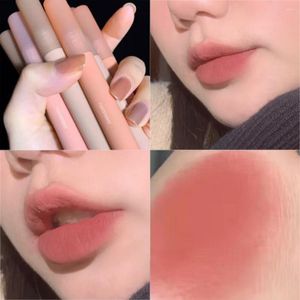 Lip Gloss 6 Colors Matte Nude Glaze Waterproof Velvet Texture Long-Lasting Non-Stick Cup Color Makeup Cosmetics