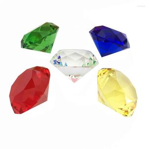 Dekorativa figurer 20mm-60mm K9 Crystal Diamond Paperweight Mixed Color 10st Glass Gem smycken dekoration hem paty dekor varor topp