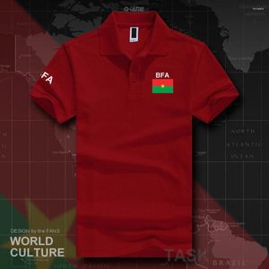 Polo da uomo Burkina Faso Polo da uomo Manica corta Marchi bianchi Stampati per Paese 2023 Cotone Nazione Bandiera della squadra Casual BFA Burkinabe