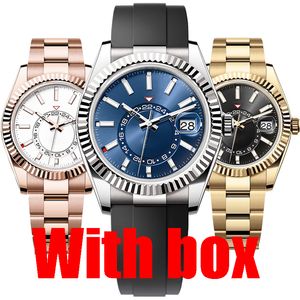 Mens Watch Classic Luxury Designer Mechanical Watch Automatisk rörelse Rostfritt stål Rem 42mm Night Glow Waterproof Sapphire Glass Fashion Sky Dhgate Style