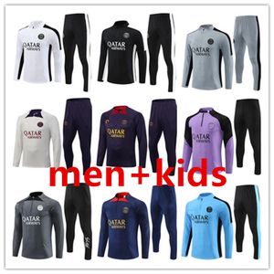 23 24 PSGS Messis Trade Cuit Football Jerseys Training Suit Jersey Soccer Tuta Maillot выживание ноги Futbol Chandal Jogging Jogging 2023 2024 Mens Kid