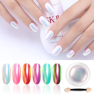 Glitter per unghie Chrome Pearl Shell Powder Art Pigment Unicorn per una lunga durata Manicure Tip Decorazione Gel Polish Dust 230802