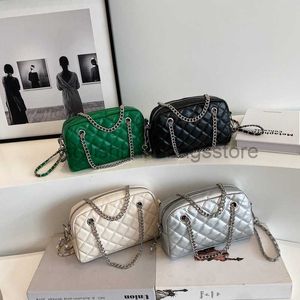 Shoulder Bags Niche design 2023 new Korean pastoral casual fashion solid color diamond grid chain single shoulder underarm small square bagstylishhandbagsstore