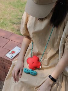 Förvaringspåsar ins mode söt tyg myntpåse påse koreanska bärbara trådlösa hörlurskydd täcker kawaii charm hängande gåvor