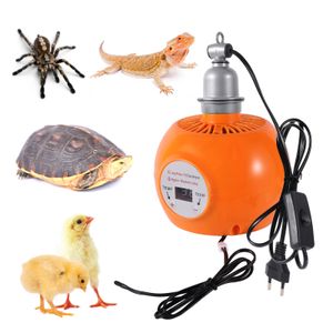 Reptilförsörjning 1 st husdjursvärmare Animalvärme Lampa Varmt ljus Termostatbox 220V 150W för inkubator 230802