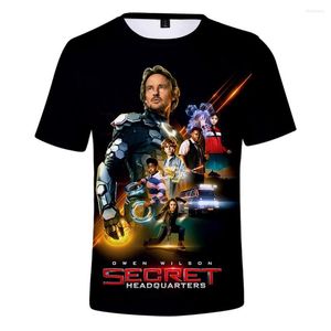 Herren T-Shirts Secret Headquarters T-Shirt Unisex Crewneck Kurzarm T-Shirt Männer Frauen T-Shirt 2023 American Movie 3D Kleidung