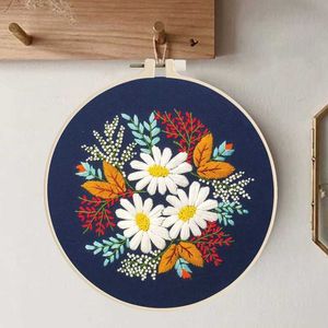 Kinesiska stilprodukter Diy Flower Brodery Material Kits Målning Intressant hantverk för nybörjare broderi Cross Stitch Art Craft