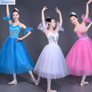 Stage Wear Adult Long Ballet Skirt Gauze Exercise Dress Dance Little Swan Lake Costume