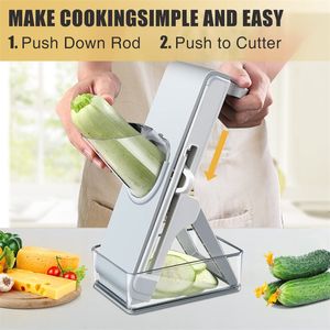 Fruktgrönsaksverktyg Multifunktion Cutter Meat Potato Slicer Carrot Grater Kök Tillbehör Gadgets Steel Blade Aid Tool 230802