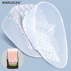 Schuhteile Zubehör Tiefe UShape Ferse Fuß Schmerzlinderung Silikongel Für Männer Frauen Schuhe Einlegesohlen Plantarfasziitis Spur Kissen Pad Einlegesohle 230802