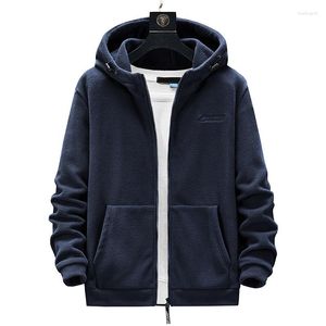 Jaquetas masculinas primavera outono casaco marido casaco de lã polar masculino mais grande com capuz inverno masculino blusão tamanho grande L-8XL