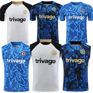 Maglia da calcio uomo CFC polo Tuta manica corta PULISIC 22 23 24 pantaloncini con cerniera da uomo MOUNT HAVERTZ JORGINHO Maglia da allenamento in maglia KOULIBALY KANTE Tute da ginnastica