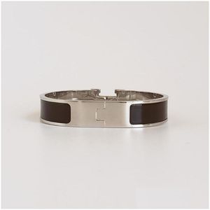 Bangle högkvalitativ designer design rostfritt stål sier brev spänne armband mode smycken män och kvinnor armband älskar färg b dh37o