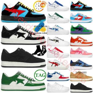 2024 Black Leather Bourgogne Grey SK8 Casual Shoes Triple Red Pastel Green Camo Blue Suede Navy Platform Shark Patent ABC Beige Sneakers Män kvinnor utomhus
