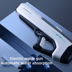 Gun Toys Assorbimento d'acqua automatico Electric High Tech Soaker Guns Giochi di grande capacità Pressione 230802