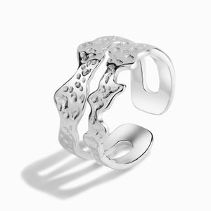 Japan und Südkorea Hot S925 Sterling Silber Personalisiert übertriebene kreative Mode exquisite neue Mehrschicht offene Ring