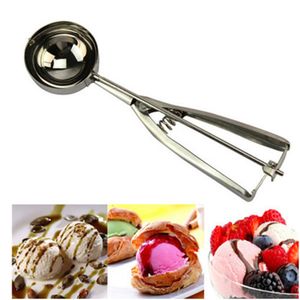 100 pz Premium In Acciaio Inox Gelato Baller Gelato Scoop Scoop Frutta Melone Cucchiaio Scavando Biscotto Pasta Scooper JL1772