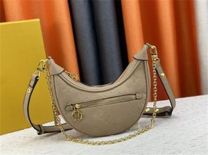 2024 Top Luxury Designer Loop Bag Croissant Bags Shoulder Hobo Designer Purse Cosmetic Half-moon Baguette Underarm Handbags Crossbody Metal Chain Collection CC