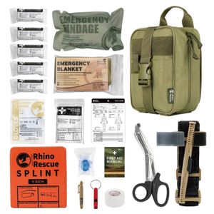 Outdoor Gadgets Rhinoceros Emergency Survival Kit Tactical IFAK Bag Supply Camping Kit with 20 EMT items for military emergency outdoor use 230803