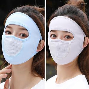 Scarves Summer Silk Sunscreen Mask Women's Outdoor Riding Anti-UV Dust Breathable Men's And Hanging Ear Type