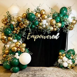 Inne imprezy imprezowe 134PCS Balloony Garland Arch Zestaw do tła Dekory Gold Chrome Kids Birthday Wedding Baby Shower Globos 230802