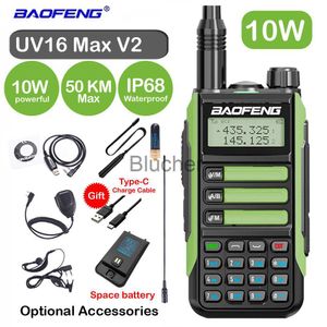 Walkie Talkie 2023 BaoFeng UV16 Max 10 W TypeC Walkie Talkie IP68 Zwei-Wege-Radio UHF VHF Dual Band Radio, aktualisiert von UV16 UV17 Plus UV82 Pro x0802