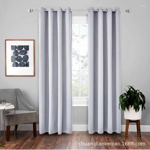 Curtain Silver Grey Faux Silk Curtains Gray For Bedroom 34 X 84 Inch Room Darkening Satin Drapes/Curtains Thermal Insulated