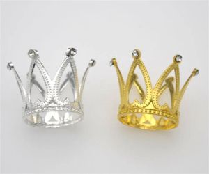 Factory Candle Holders Crown Cake Topper Vintage Tiara Toppers Baby Shower Birthday Decoration Gold Silver Small for Boys & Girls LL