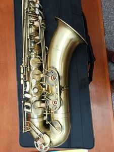 Super play um saxofone tenor bronzeado T-992 Bb instrumento musical vintage com bocal de pescoço