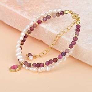 Link Bracelets Elegant Women Pearls Bracelet Attractive Natural Stone BOHO Gift For Wholesale&Drop