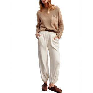 Pantaloni da donna in due pezzi 2 completi Maglioni Autunno Inverno Comodi pantaloni larghi a maniche lunghe girocollo in maglia Pullover Top e pantaloni a vita alta 230802