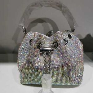 Bolsas de noite Balde de pedra vulcão com cordão embutido Diamante de água Diamante de água Bolsa feminina de ombro único 230815