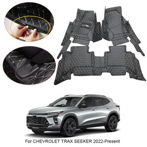 3D tam surround araba zemin mat Chevrolet Trax Seeker Crossover 2022-2025 Astar Ayak Pedleri Koru Halı PU Deri Su Geçirmez