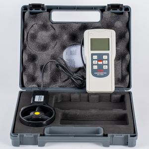 Nyligen multifunktionell anemometer AA-136V Impeller Anemometer Vindmätningsdata Memoriserade 24 grupper och data har maximalt värde