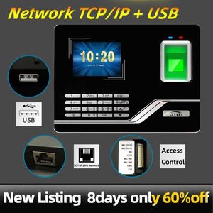 Fingeravtryck Access Control närvaro System Fingeravtryck TCPIP USB Lösenord Access Control Time Clock Employee Recorder Device Biometrisk maskin X0803