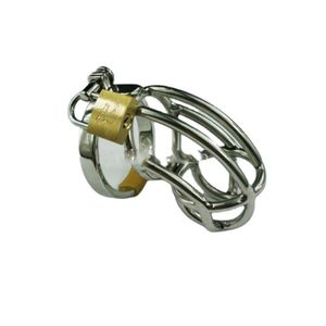 Male Chastity Devices PA Cock Lock Glans Piercing Curve Penis Ring Restraint Steel Cage Metal Lock Slaves Bondage Bdsm Mens Fetish Toys Gays Cbt New133