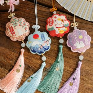 Kinesiska stilprodukter DIY -broderi Amulet Handcraft Needwork Cross Stitch Cotton Embrodery Safety Gifts For Family Friends Yushou
