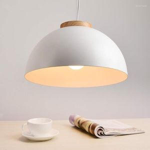 Pendant Lamps Nordic Restaurant Single-ended Chandelier Modern Simple Solid Wood Lighting Creative Personality El Milk Tea Shop Pot Sho
