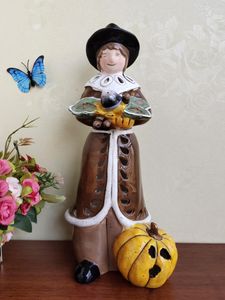 Świece ceramiczne Halloween dynia dziewczyna świecka dekoracje domu rzemieślnicze dekoracja pokój życiowe holowniki stół ozdoby