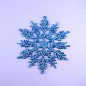 Decorazioni natalizie Forniture per feste con fiocchi di neve Ornamenti decorativi Plastica in polvere d'oro 24 pezzi 10 cm Neve