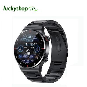 Nya Bluetooth Smart Watches QW33 Smartwatch ECG PPG Business rostfritt stål Remsvattentät herrklocka