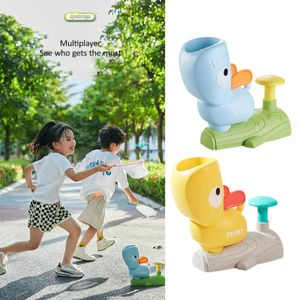 Kids Outdoor Flying Disc Launcher Toy, Plastic Soaring Rocket Flying Saucer Foot Launcher Sports Game Toy